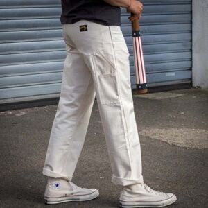 Vintage Stan Ray Double Knee Carpenter Painter Pant USA Made Ivory Size 31×32